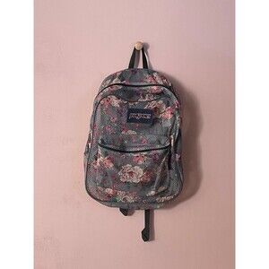 JanSport Floral Mesh Net Backpack GUC